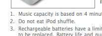 Do not eat the iPod shuffle